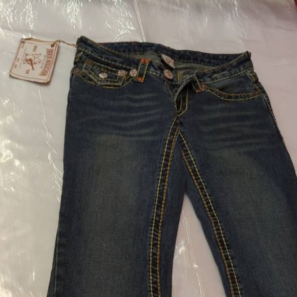 True Religion Boot Cut Jeans Size 27 Inseam 33 New with Tags - Picture 2 of 12